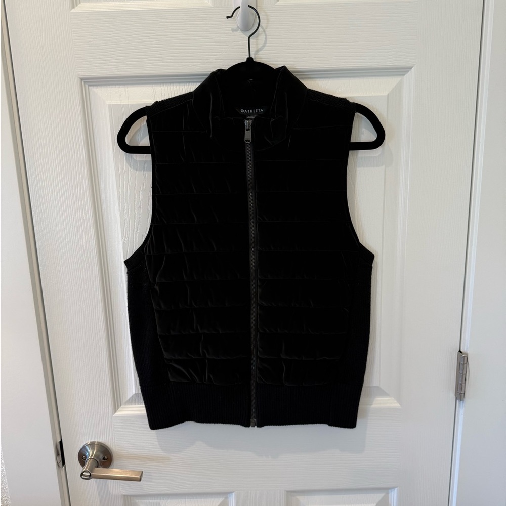 Athleta Black Quilted Vest
